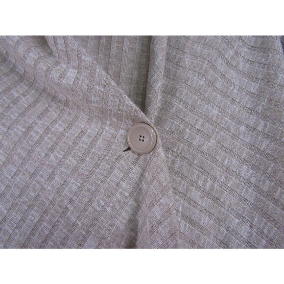 VTG Dana Buckman Rayon Tan Wrap Sweater sz M Coastal Neutral Nautical Cottage - Picture 2 of 6